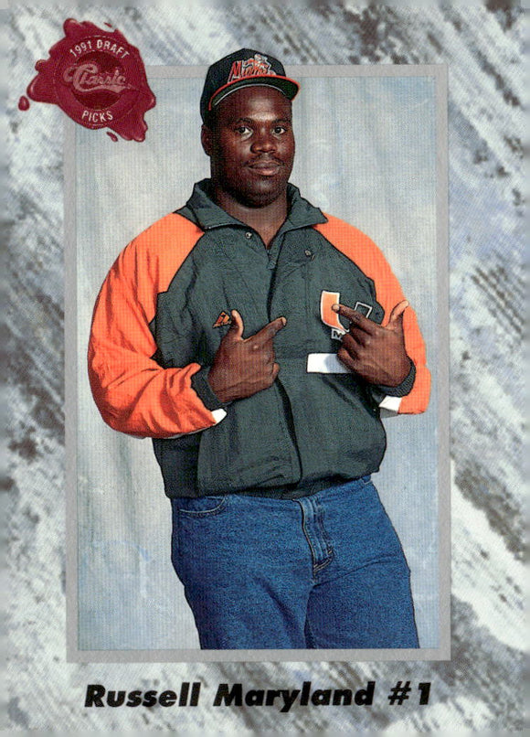 1991 Classic Four Sport #LP10 Russell Maryland Limited Prints French