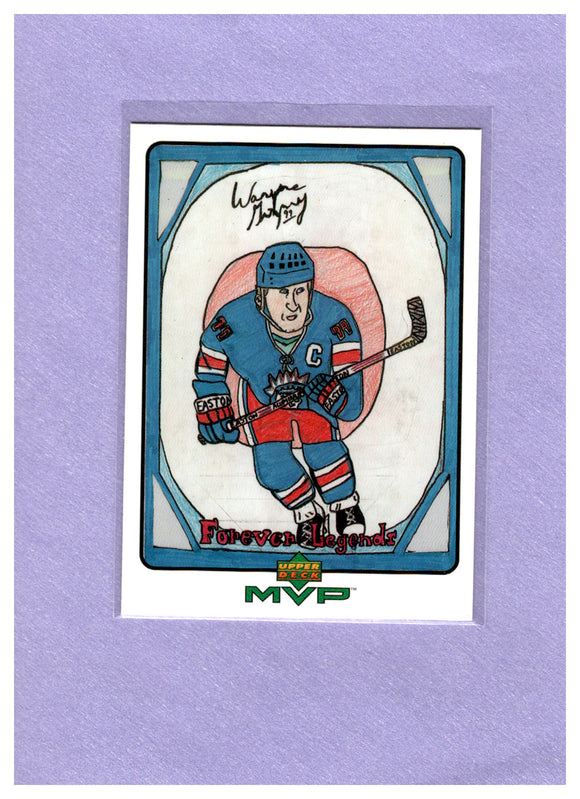 1999-00 Upper Deck MVP Draw Your Own Trading Card W13 Wayne Gretzky RANGERS