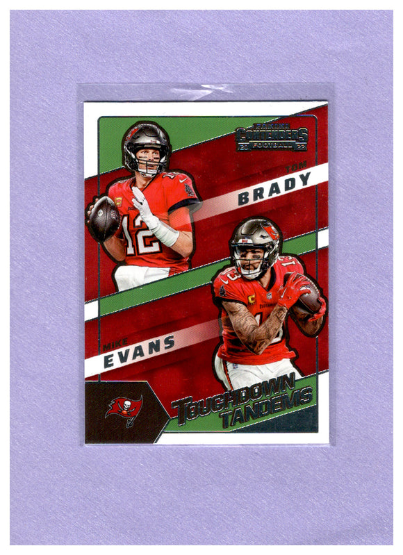 2022 Panini Contenders Touchdown Tandems 3 Tom Brady Mike Evans BUCCANEERS