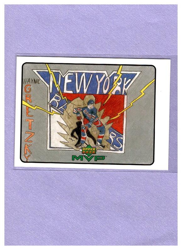 1999-00 Upper Deck MVP Draw Your Own Trading Card W11 Wayne Gretzky RANGERS