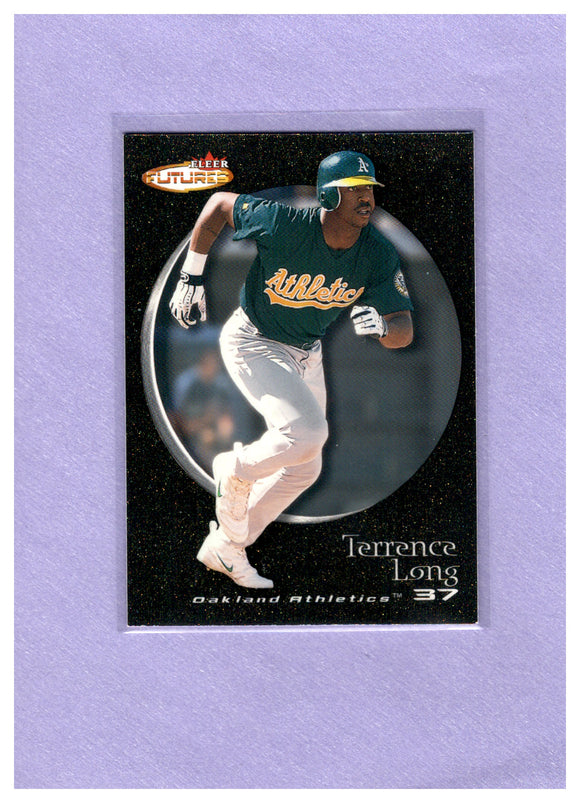 2001 FLEER FUTURES BLACK GOLD 143 TERRENCE LONG 118/499 A'S