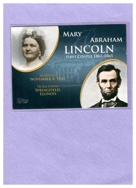 2008 Topps Update First Couples FC-15 Abraham Lincoln Mary Lincoln