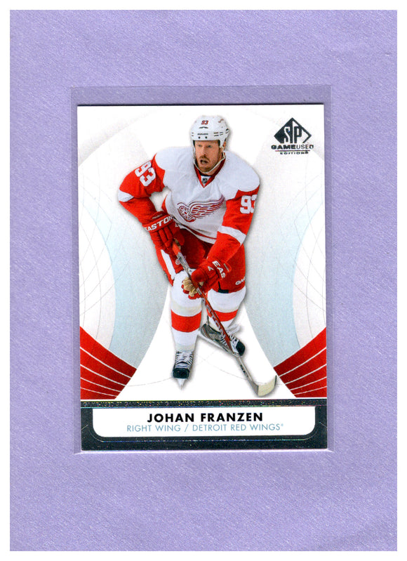 2012-13 SP GAME USED 68 JOHAN FRANZEN RED WINGS