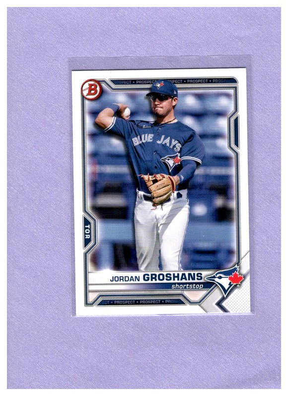 2021 Bowman Draft BD-82 Jordan Groshans BLUE JAYS