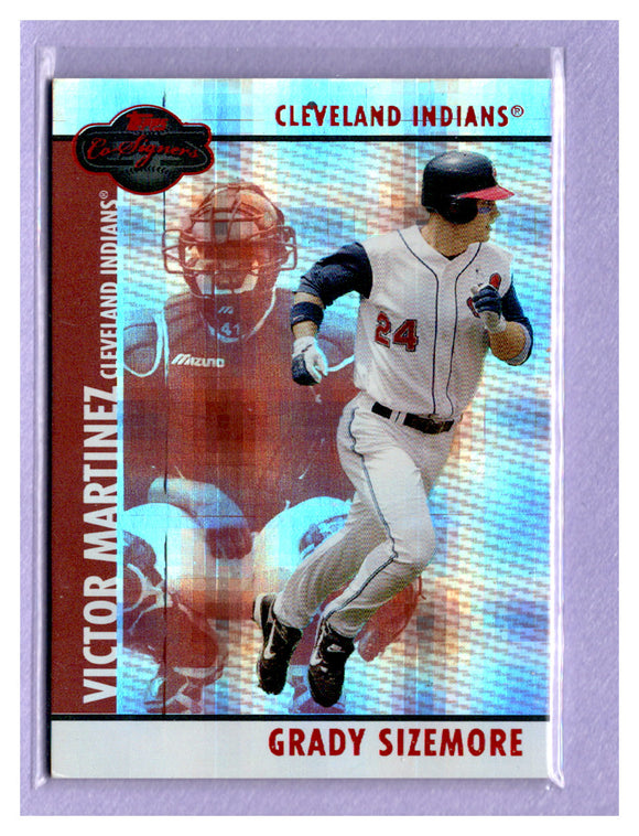 THE DOLLAR BIN	2008 Topps Co-Signers Hyper Plaid Red 005 GRADY SIZEMORE 096/100 INDIANS