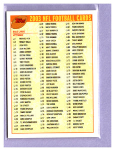 2003 Topps Checklists Yellow Hobby 1