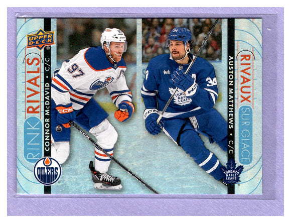 TWO DOLLAR TOUGHIE 2023-24 Upper Deck Tim Hortons Greatest Duos Rink Rivals RR-1 CONNOR MCDAVID AUSTON MATTHEWS OILERS LEAFS