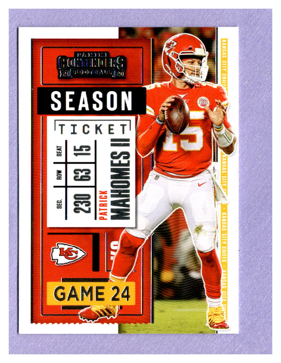 THE DOLLAR BIN 2020 PANINI CONTENDERS 2 PATRICK MAHOMES II CHIEFS