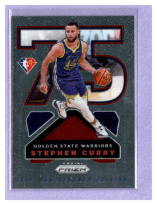 FIVE DOLLAR FIRE 2021-22 Panini Prizm NBA 75th Logo Retail 14 STEPHEN CURRY WARRIORS