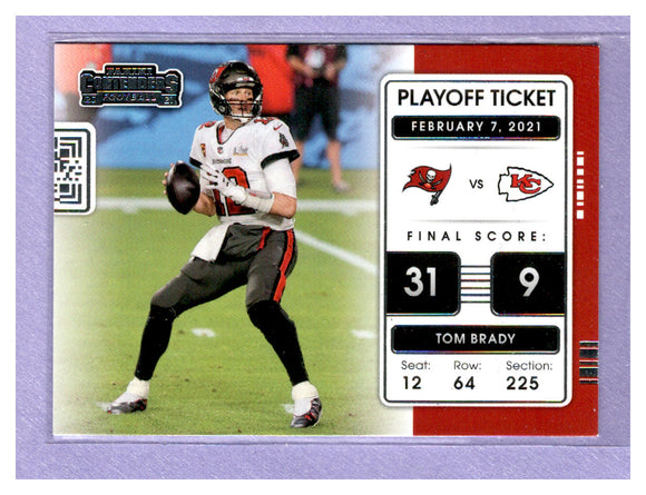 THE DOLLAR BIN 2021 PANINI CONTENDERS PLAYOFF TICKET PLT-TOB TOM BRADY BUCCANEERS