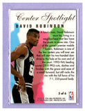 TWO DOLLAR TOUGHIE 1994-95 FLAIR CENTER SPOTLIGHT 5 DAVID ROBINSON SPURS