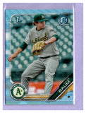 THE DOLLAR BIN 2019 Bowman Draft Chrome Sky Blue Refractor BDC-109 Tyler Baum A'S