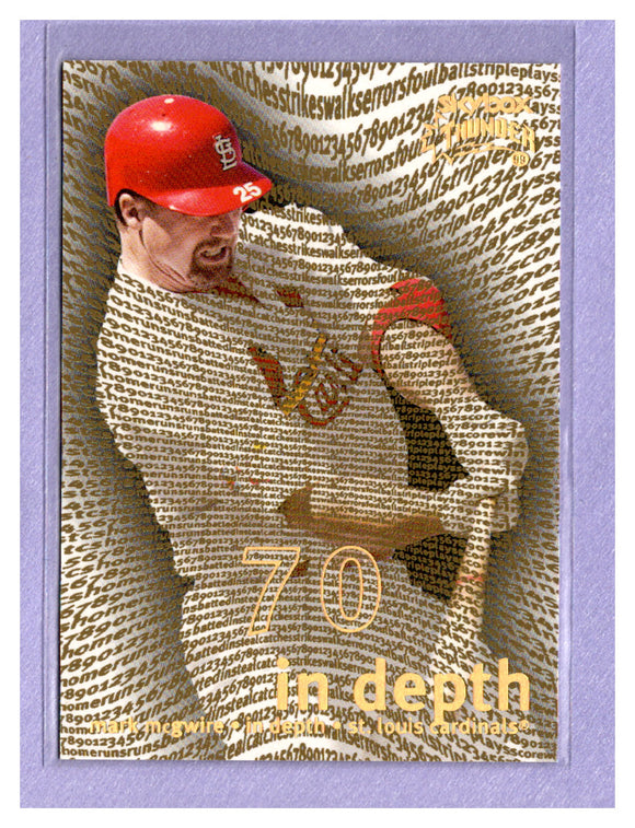 TWO DOLLAR TOUGHIE 1999 SKYBOX THUNDER IN DEPTH 6 MARK MCGWIRE CARDINALS