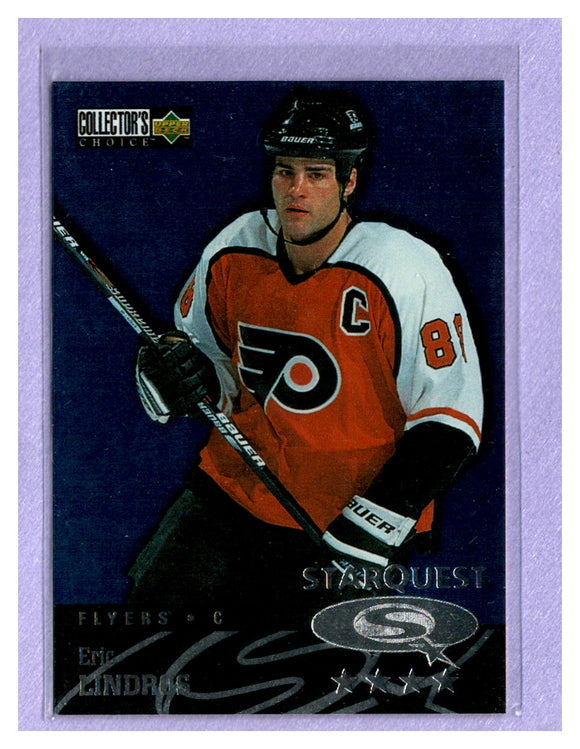 TWENTY DOLLAR DREAM 1997-98 COLLECTORS CHOICE STARQUEST 4 STAR SQ88 ERIC LINDROS FLYERS CONDITION AS SEEN IN THE SCANS