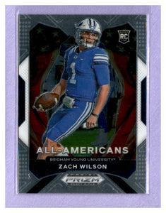 AI244 2021 Panini Prizm Draft Picks Collegiate 182 ZACH WILSON BYU