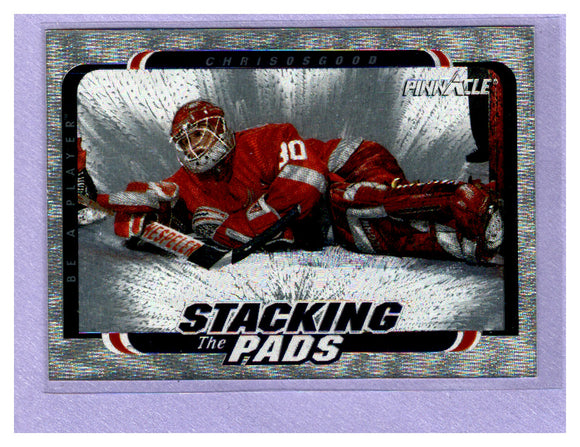 THE DOLLAR BIN 1996-97 Pinnacle Be a Player Stacking the Pads 2 CHRIS OSGOOD RED WINGS