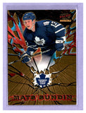 THE DOLLAR BIN 1997-98 Pacific Invincible Feature Performers 34 Mats Sundin MAPLE LEAFS