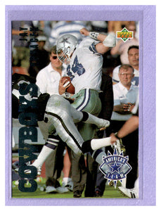 TWO DOLLAR TOUGHIE 1993 UPPER DECK AMERICAS TEAM AT12 JAY NOVACEK COWBOYS