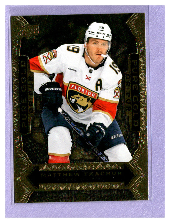 THE DOLLAR BIN 2024-25 UPPER DECK TIM HORTONS PURE GOLD PG-12 MATTHEW TKACHUK PANTHERS