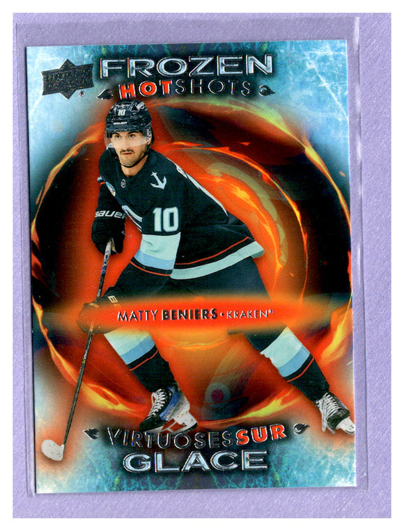 THE DOLLAR BIN 2024-25 Upper Deck Tim Hortons FROZEN HOT SHOTS FH-9 MATTY BENIERS KRAKEN