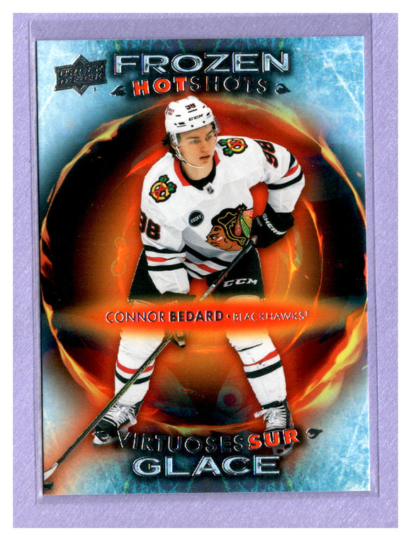 THE DOLLAR BIN 2024-25 UPPER DECK TIM HORTONS FROZEN HOT SHOTS FH-5 CONNOR BEDARD BLACKHAWKS