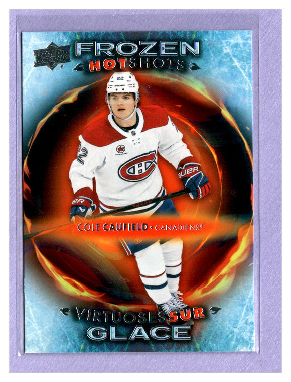 THE DOLLAR BIN 2024-25 UPPER DECK TIM HORTONS FROZEN HOT SHOTS FH-10 COLE CAUFIELD CANADIENS