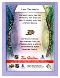 THE DOLLAR BIN 2024-25 UPPER DECK TIM HORTONS INMOTION PHENOMS MP-16 LEO CARLSSON DUCKS