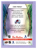 THE DOLLAR BIN 2024-25 UPPER DECK TIM HORTONS INMOTION PHENOMS MP-1 CALE MAKAR AVALANCHE