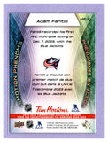 THE DOLLAR BIN 2024-25 UPPER DECK TIM HORTONS INMOTION PHENOMS MP-3 ADAM FANTILLI BLUE JACKETS