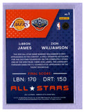 TWO DOLLAR TOUGHIE 2021-22 DONRUSS OPTIC ALL STARS 1 LEBRON JAMES ZION WILLIAMSON LAKERS PELICANS