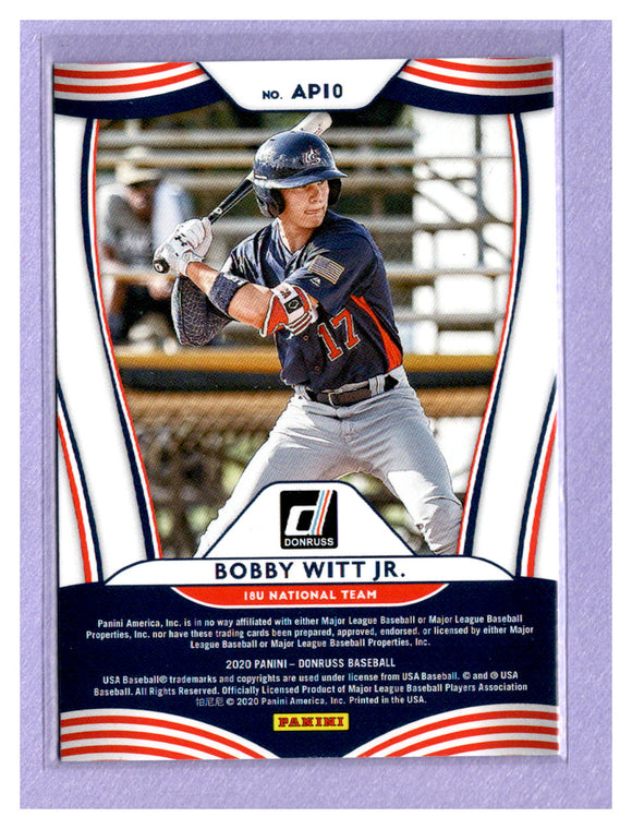 2020 Donruss American Pride Vector AP10 BOBBY WITT JR ALIKA WILLIAMS USA