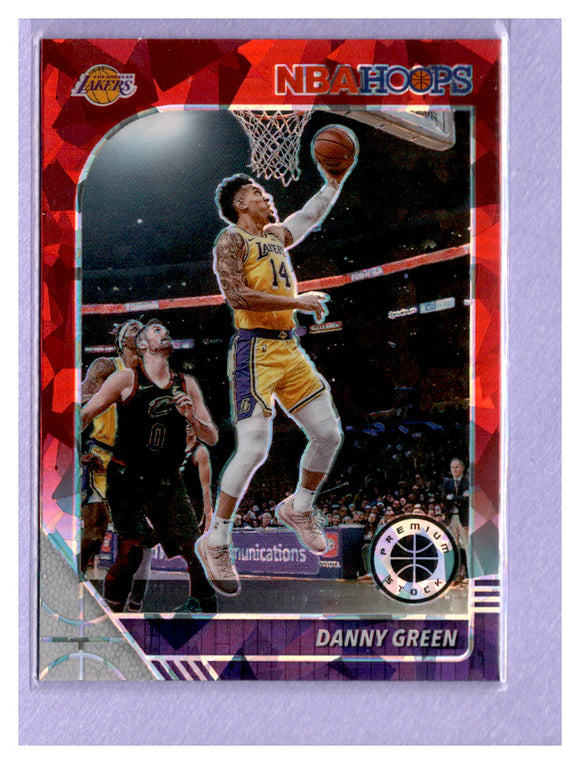 2019-20 Hoops Premium Stock Prizms Red Cracked Ice 179 DANNY GREEN LAKERS